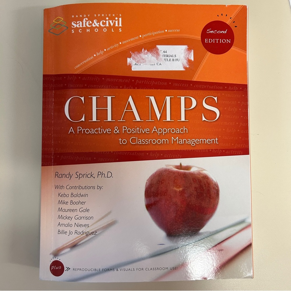 CHAMPS Classroom Management Book